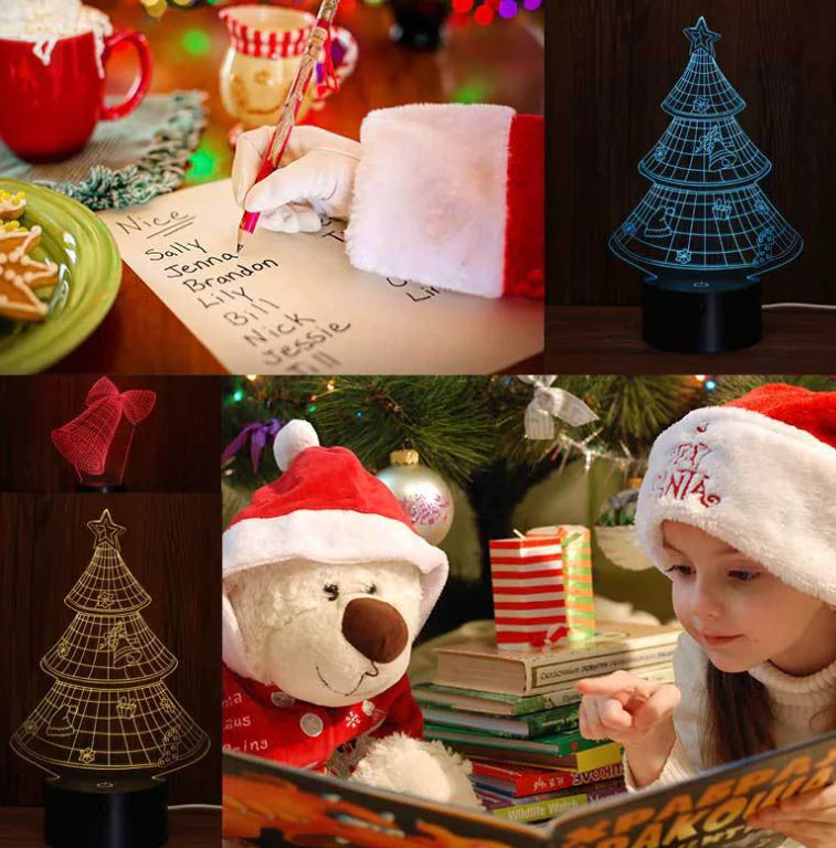 3D Christmas Tree LED Night Light - Cap Breakers
